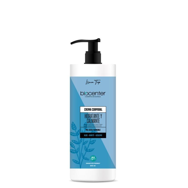 Creme corporal orgânico hidratante e calmante Aloe Shea Azulene top line 500 ml