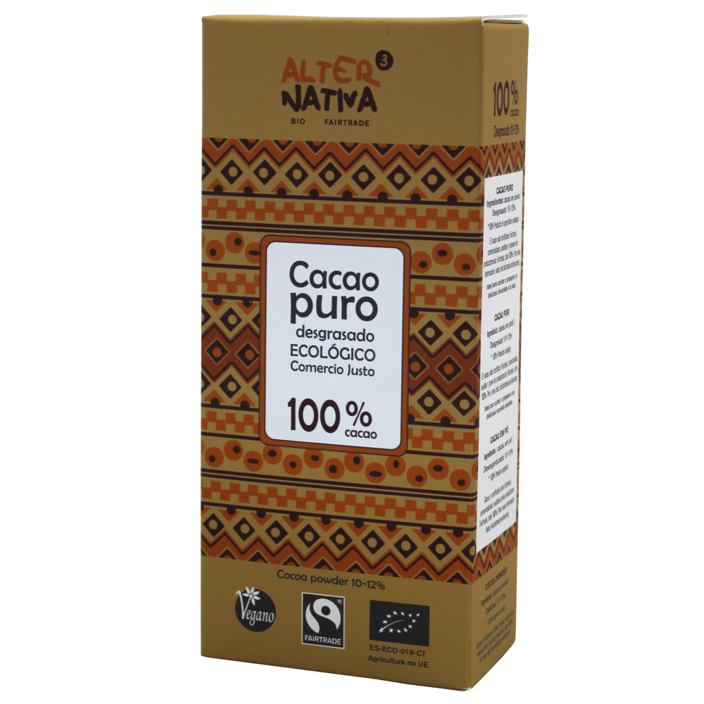 Alternative3 Cacau em Pó Puro Biológico Sem Gordura 150g