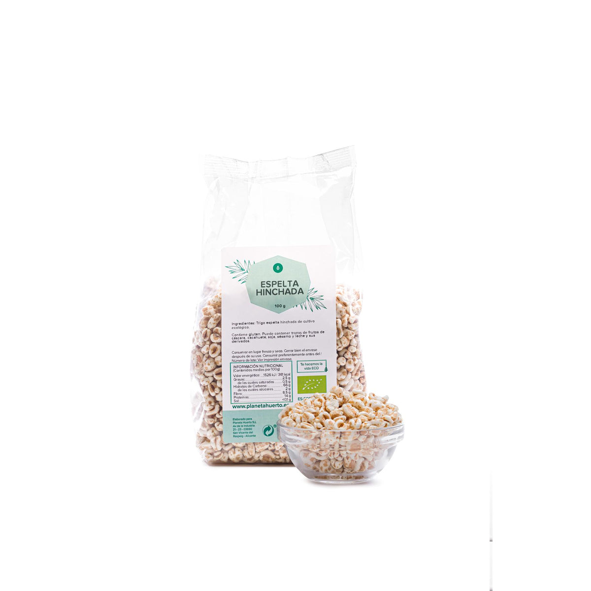 Trigo espelta tufado ECO Planeta Huerto 100 g