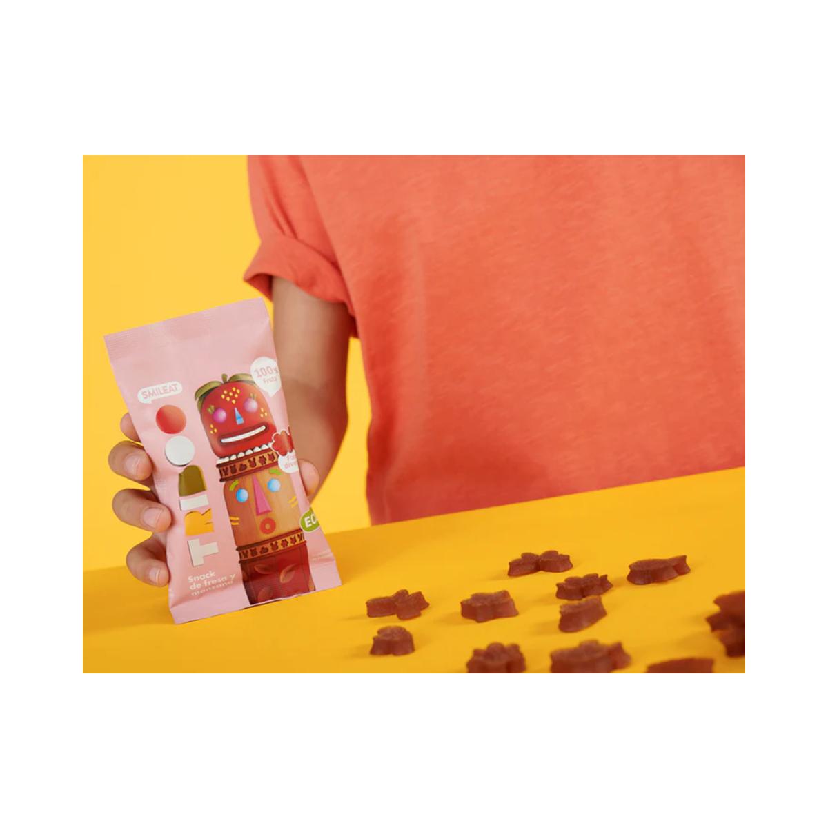 Snack Biológico de Morango e Maçã 25g, Triboo