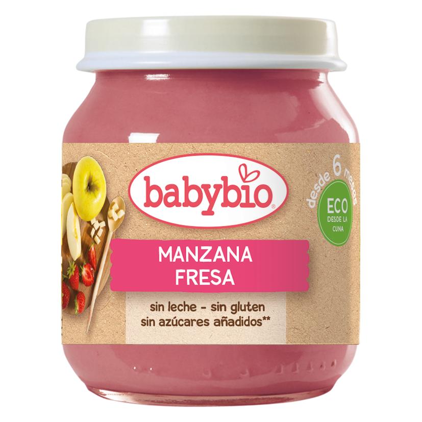 Pote de Menu de Maçã e Morango, 130 g. Babybio