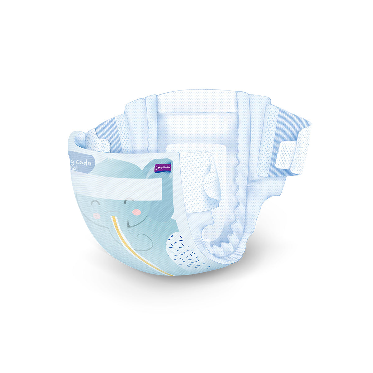 Embalagem de 6 fraldas T3 para deitar (4-10 kg) 36 unidades, Chelino