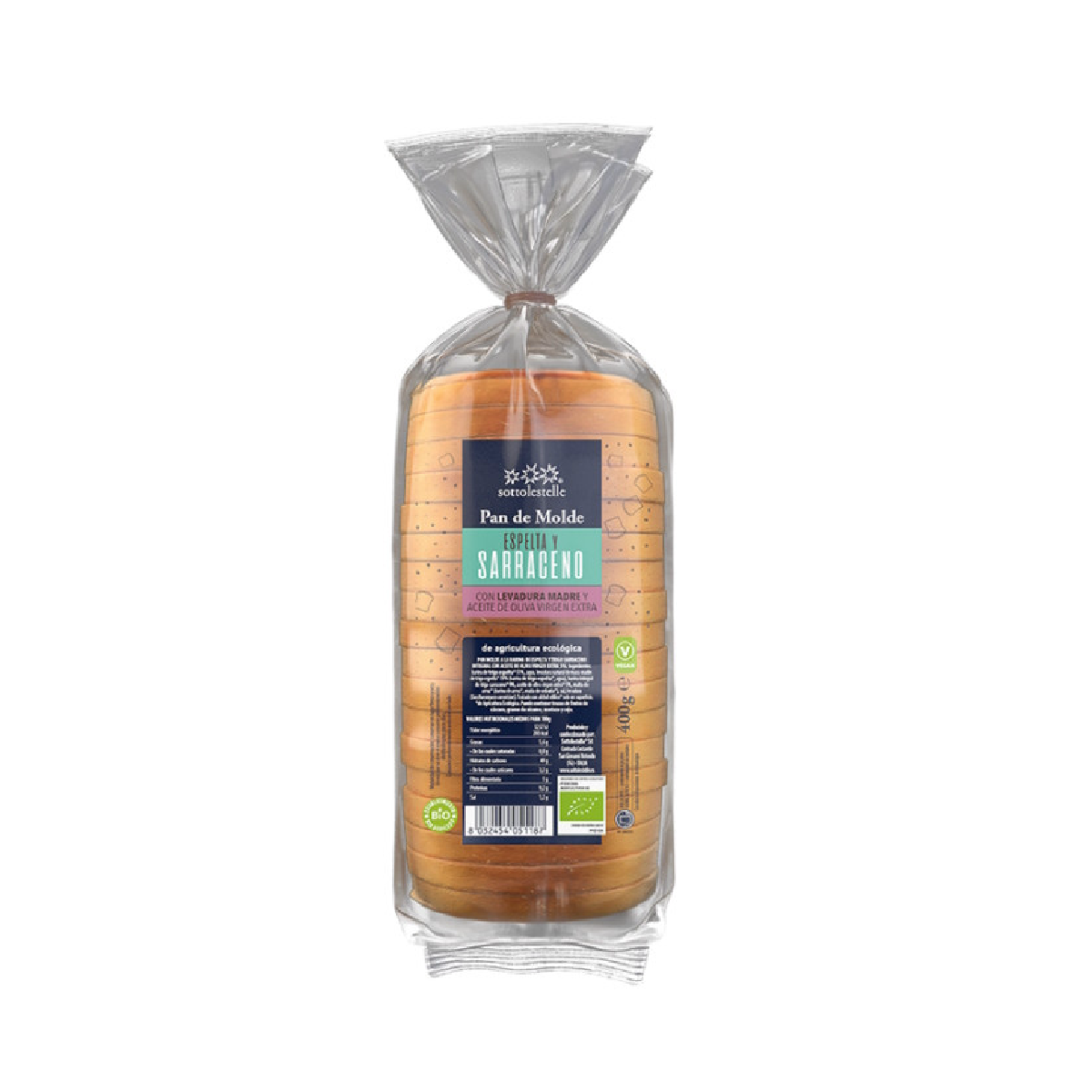 Pão de Espelta e Trigo Sarraceno Sottolestelle 400g