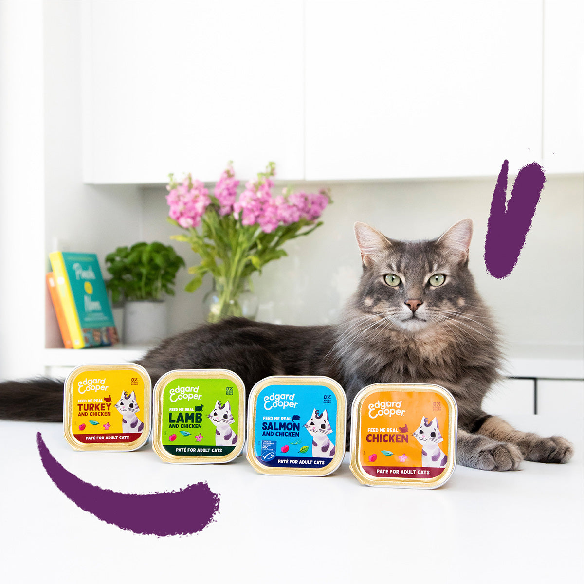 Comida húmida para gatos Edgard & Cooper Cordeiro e Frango Patê Tubo 85g