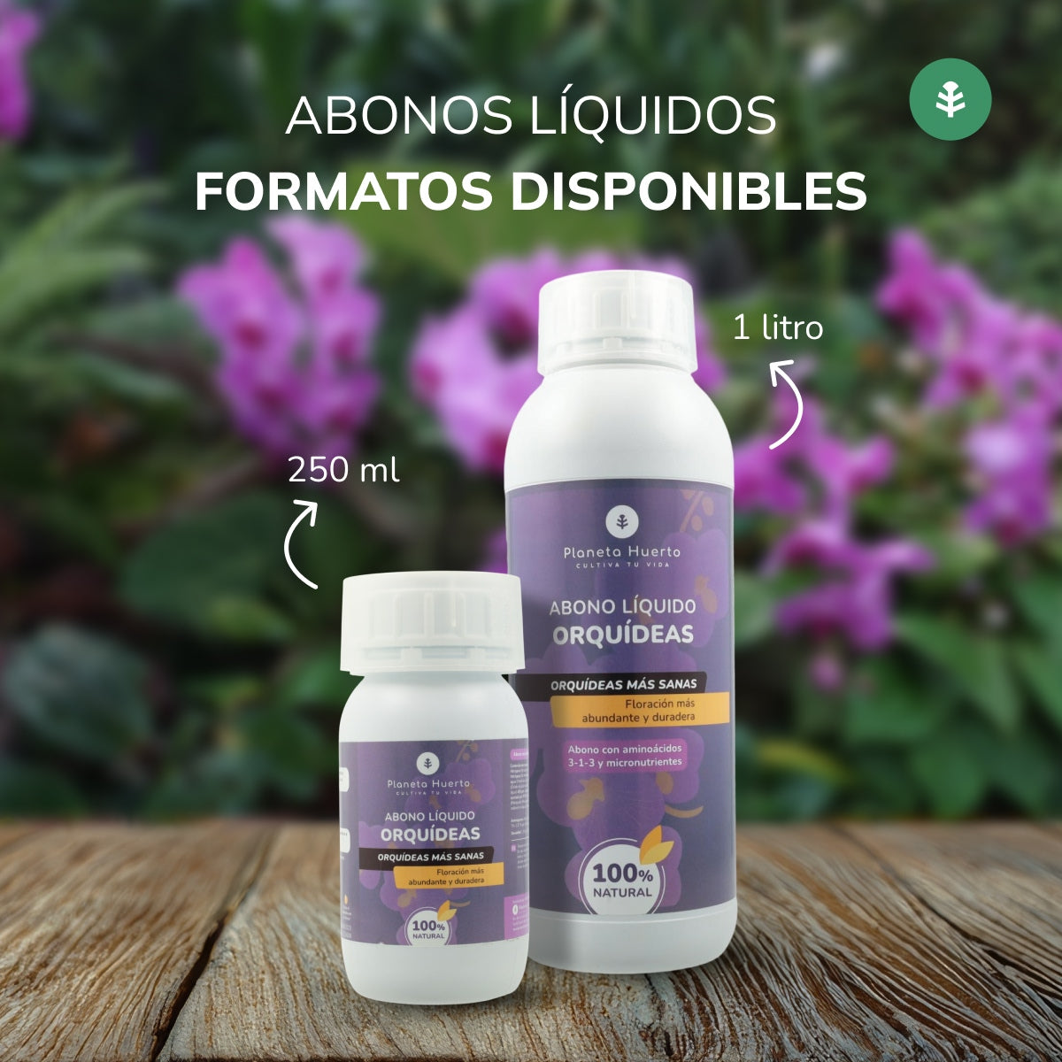 Fertilizante Líquido Planeta Huerto para Orquídeas 250 ml
