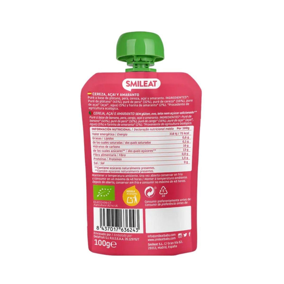 Bolsa ECO Smileat cereja, açaí e amaranto, 100 g