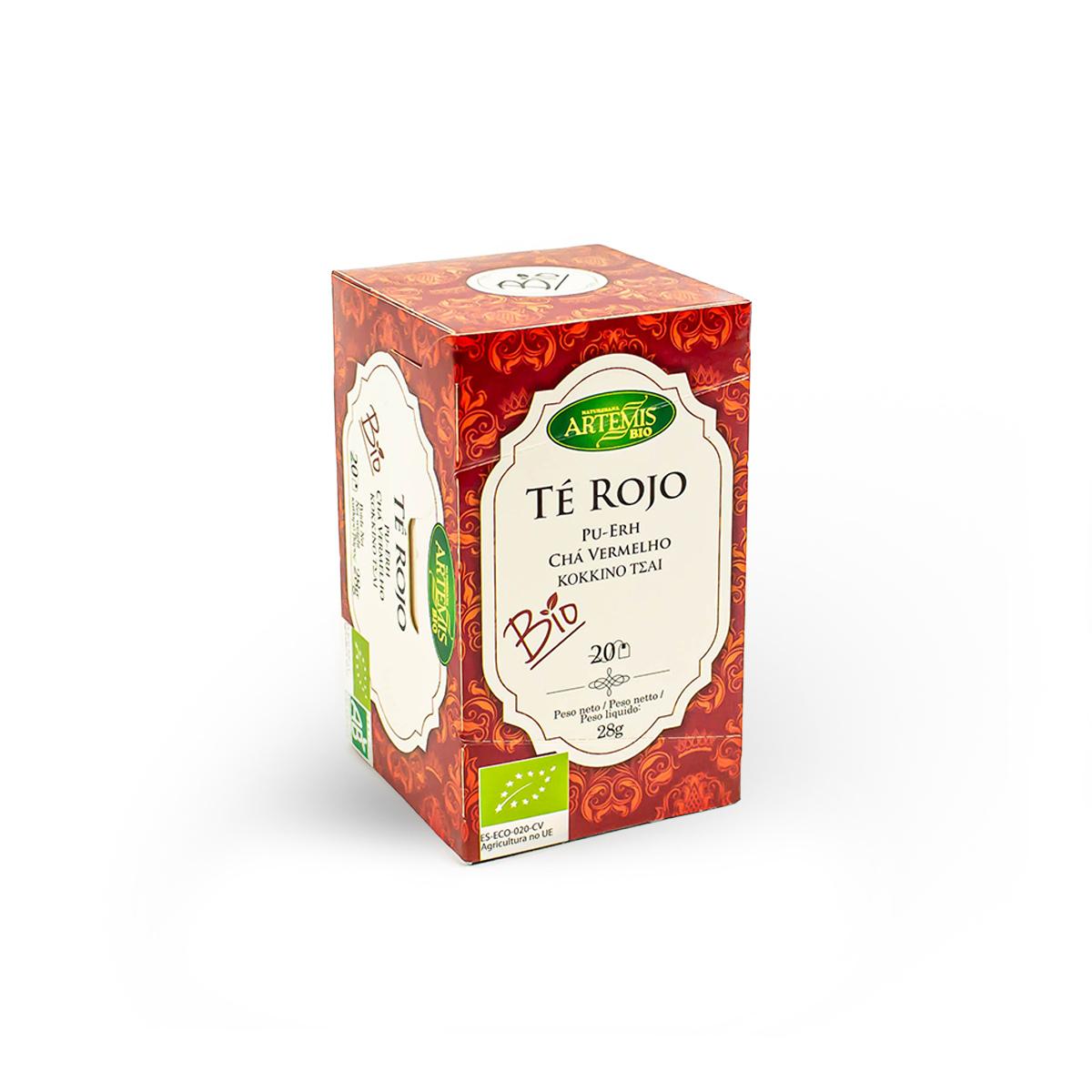 Saquetas de Chá Puerh Vermelho Eco 20 Filtros Artemisbio