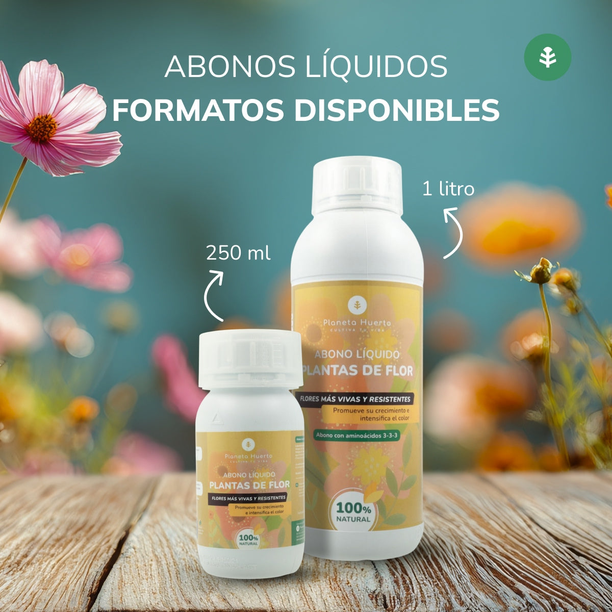 Fertilizante Líquido para Plantas com Flores Planeta Huerto 1 l