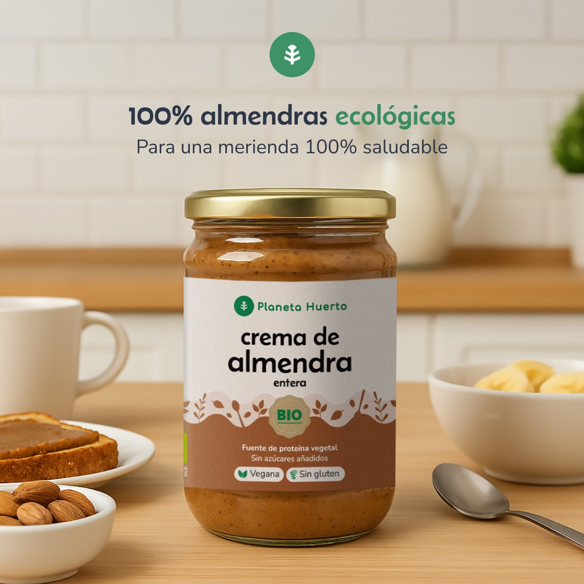 Creme de Amêndoas Integrais ECO Planeta Huerto 350 g