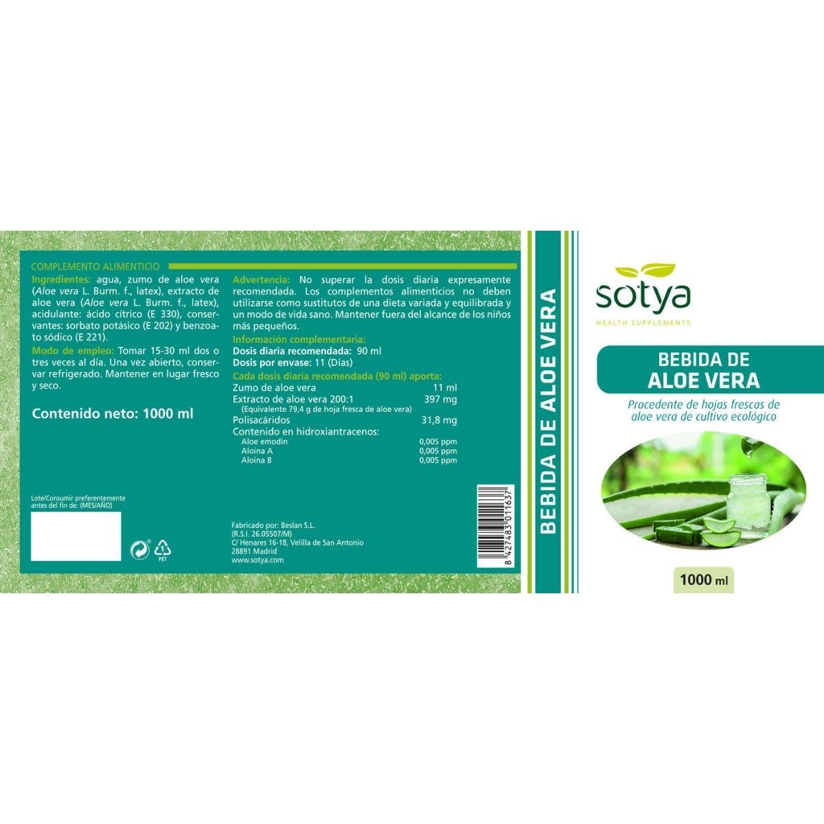 Sumo de Aloé Vera Sotya 1 Litro