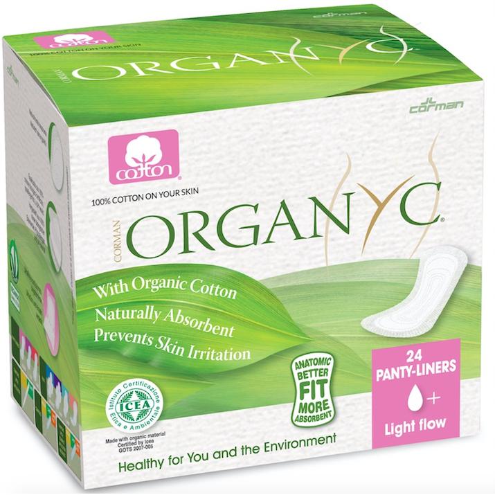 Protetores diários de bolso Organyc, pacote de 24 unidades, embalados individualmente