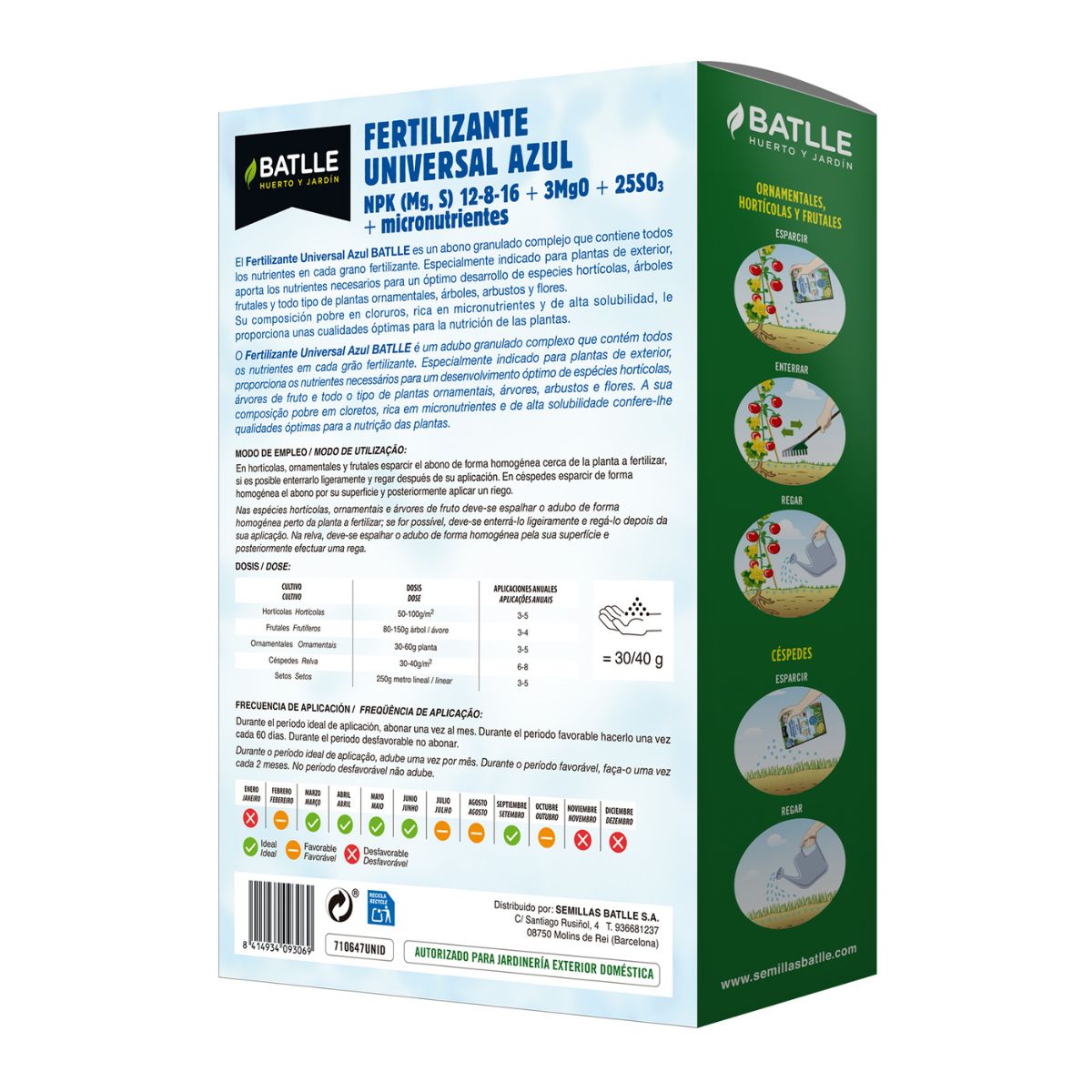Fertilizante Universal Batlle Blue 2,5 kg