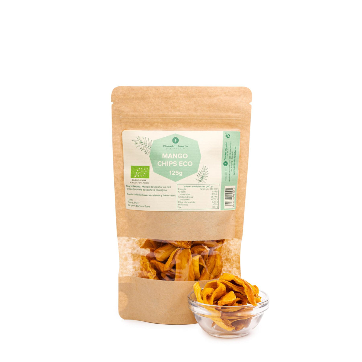 Chips de Manga Seca ECO Planeta Huerto 125 g