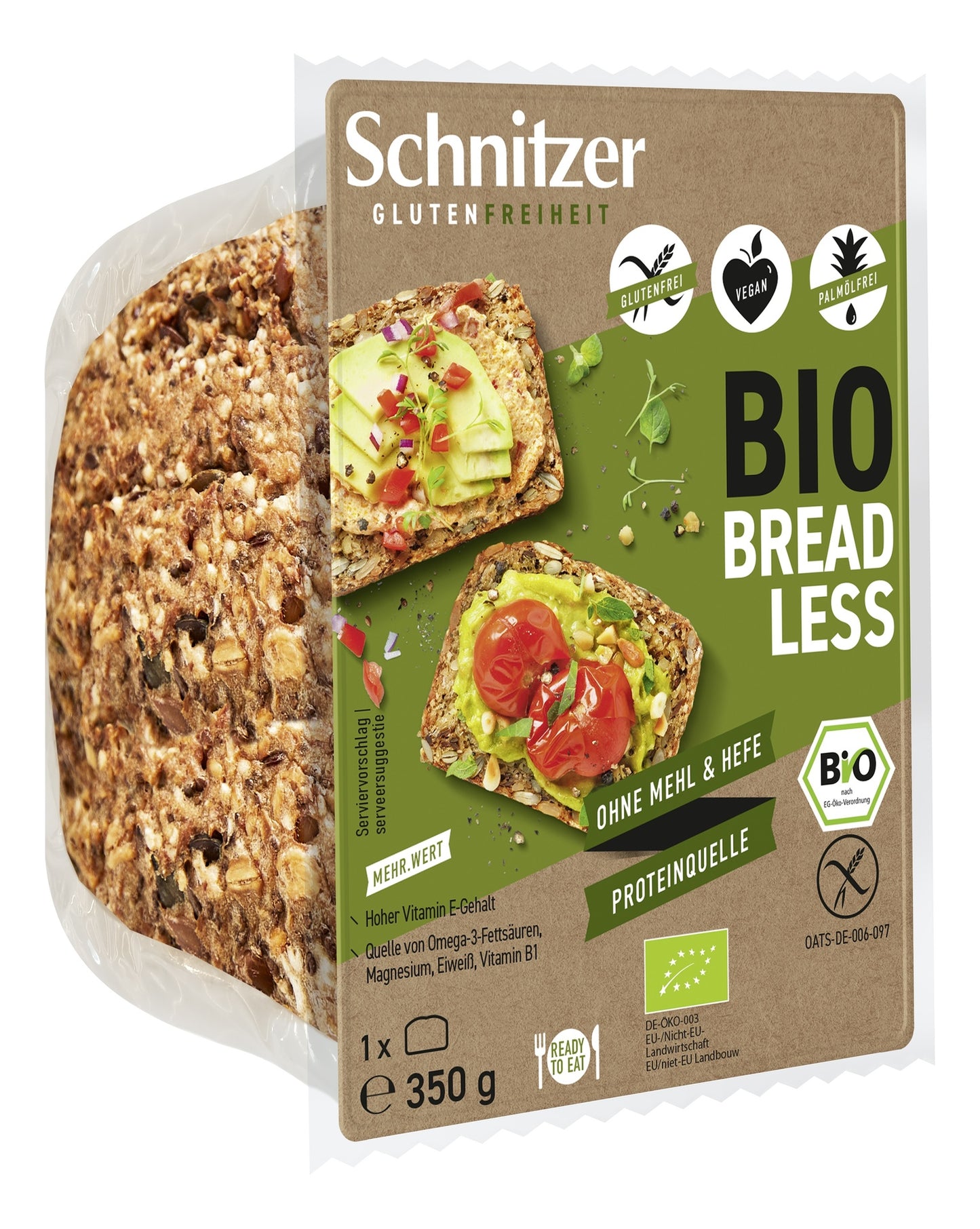 Pão Schnitzer Fatiado Sem Glúten, 350 g