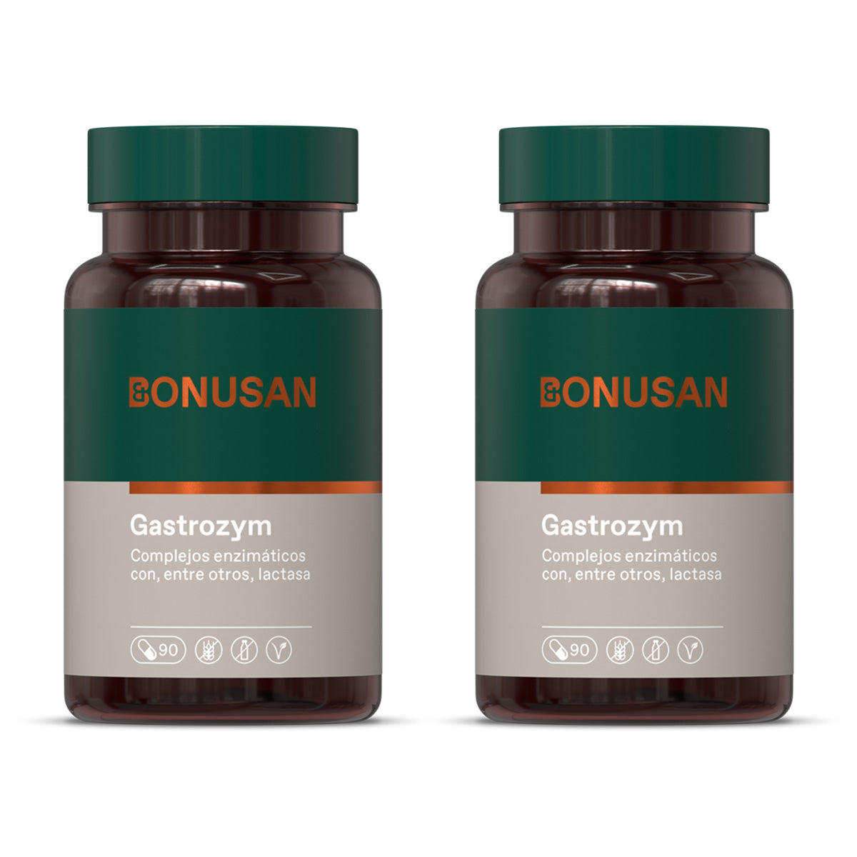Embalagem de 2 cápsulas Gastrozym Bonusan 90