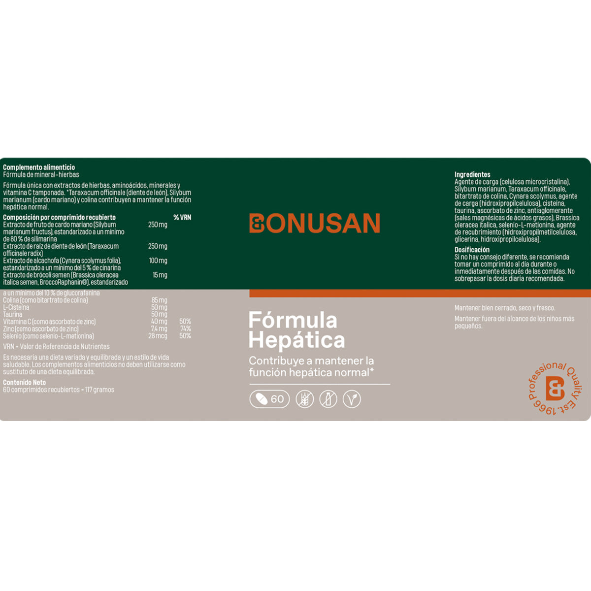 Bonusan Fígado Fórmula 60 comprimidos