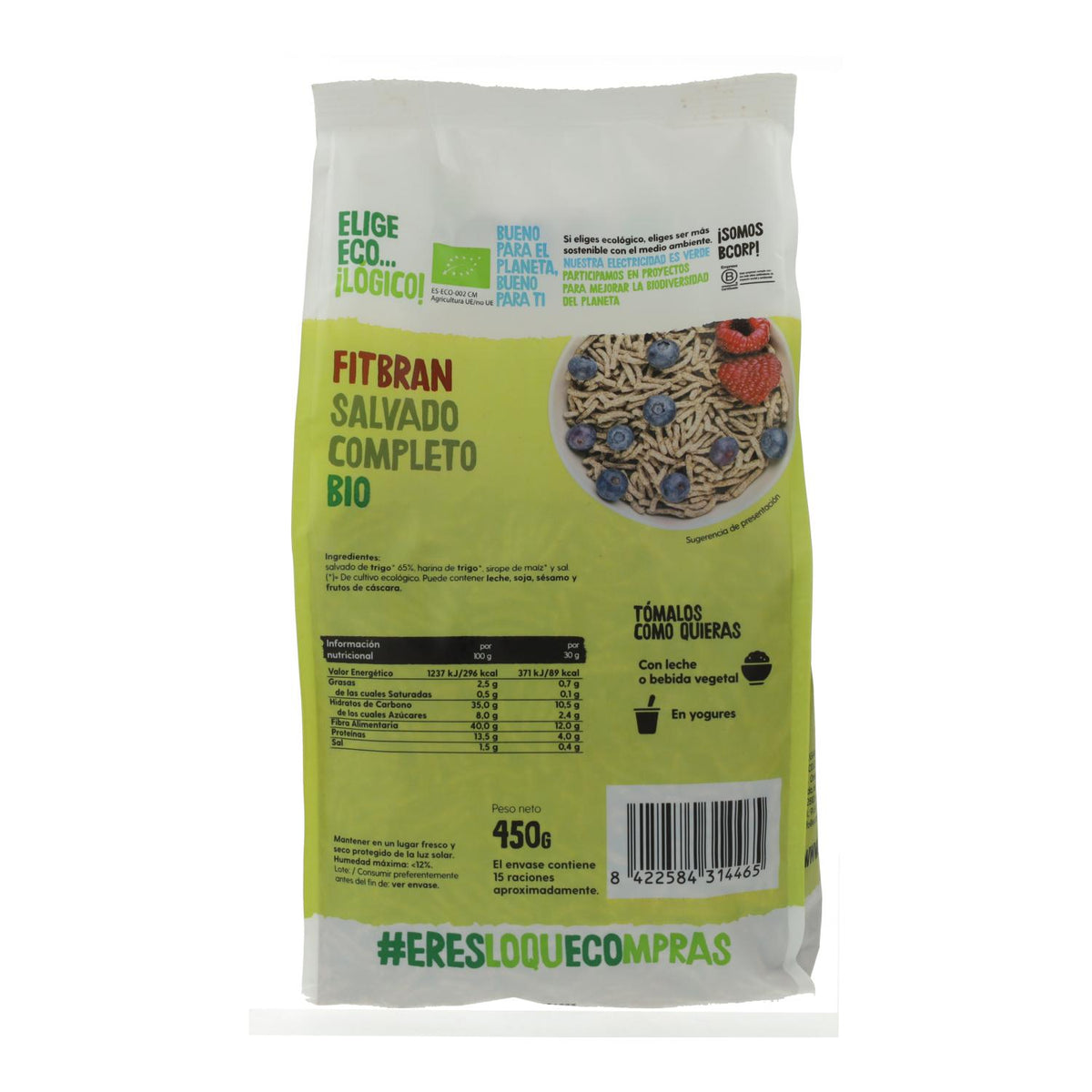FitBran Farelo Completo Bio Ecocesta 450 gr
