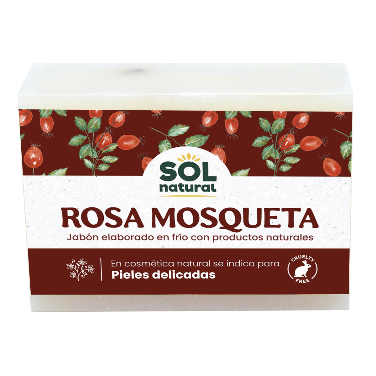 Sabonete natural de rosa mosqueta Sol Natural 100 g