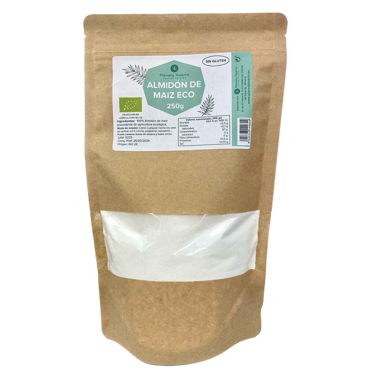 Amido de milho sem glúten ECO Planeta Huerto 250 g