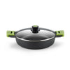 Panela baixa Bra Prior ECO+ com tampa em alumínio fundido, 36 cm