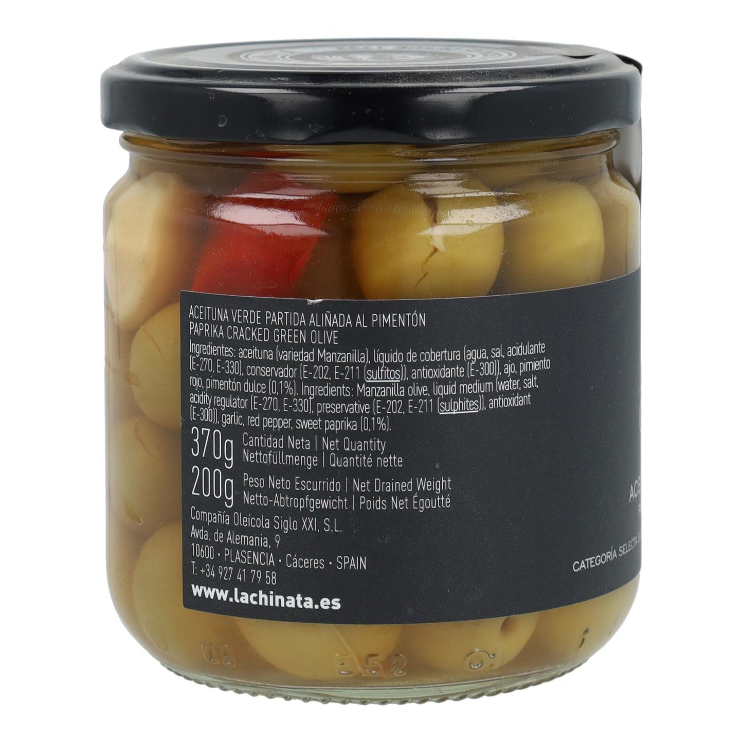 La Chinata Manzanilla Azeitonas Divididas com Paprika 370 gr