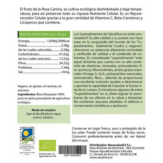 Pó de Rosa Mosqueta Biológico Salud Viva 125 g