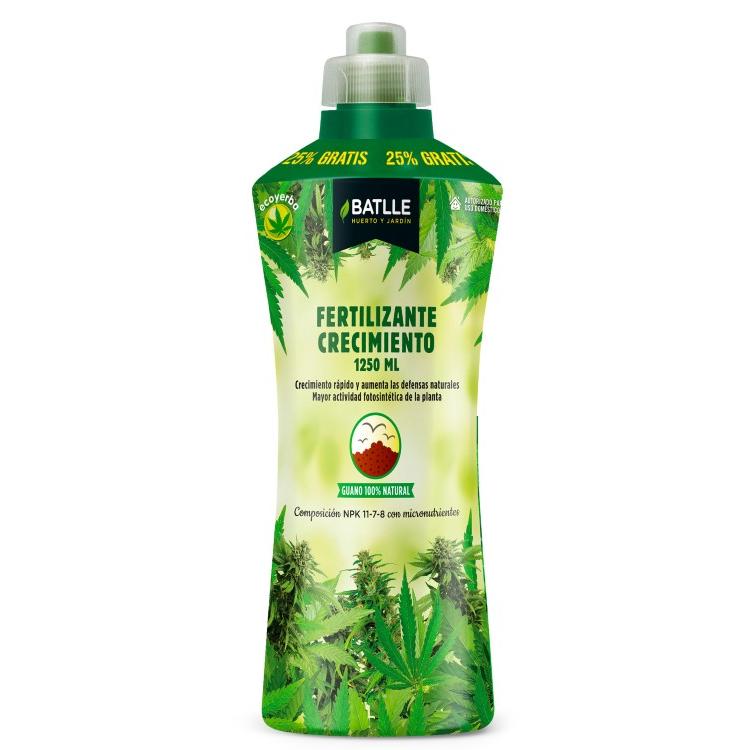 Fertilizante Líquido Ecoyerba Growth Batlle 1250 ml