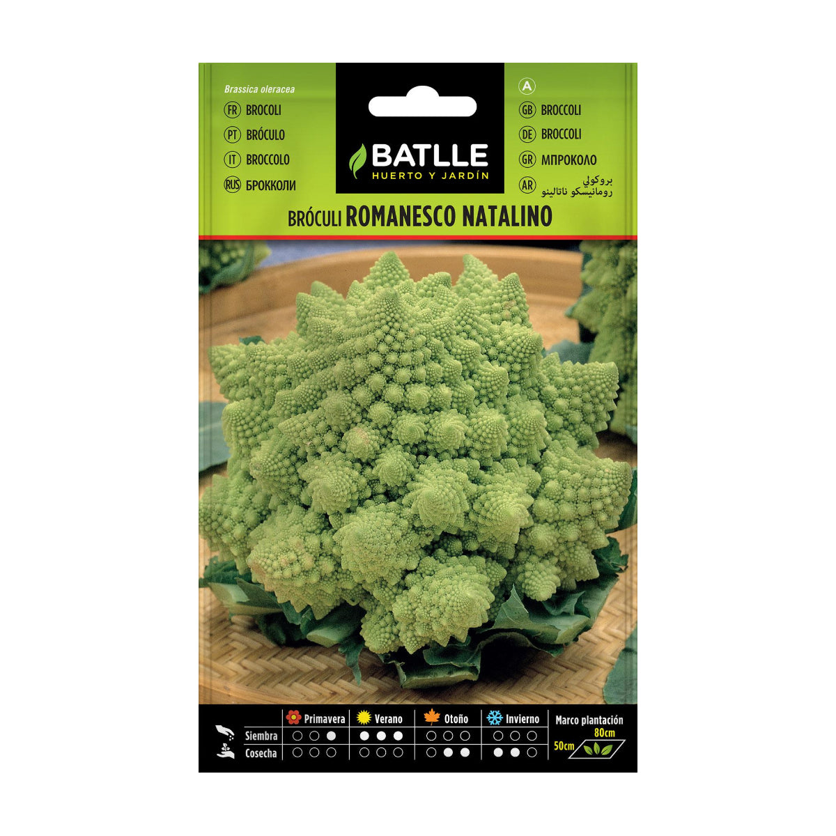 Sementes de Brócolos Romanesco Natalino Batlle