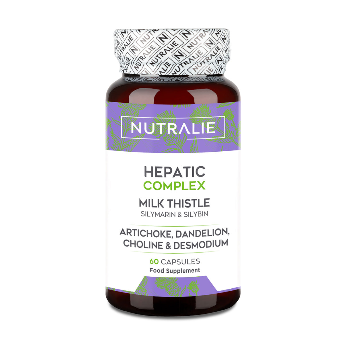 Complexo Hepático Cardo Mariano + Alcachofra, Nutralie, 60 Cápsulas