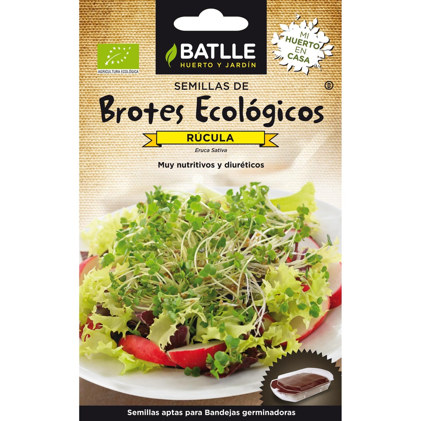Sementes de rúcula biológicas Batlle para rebentos
