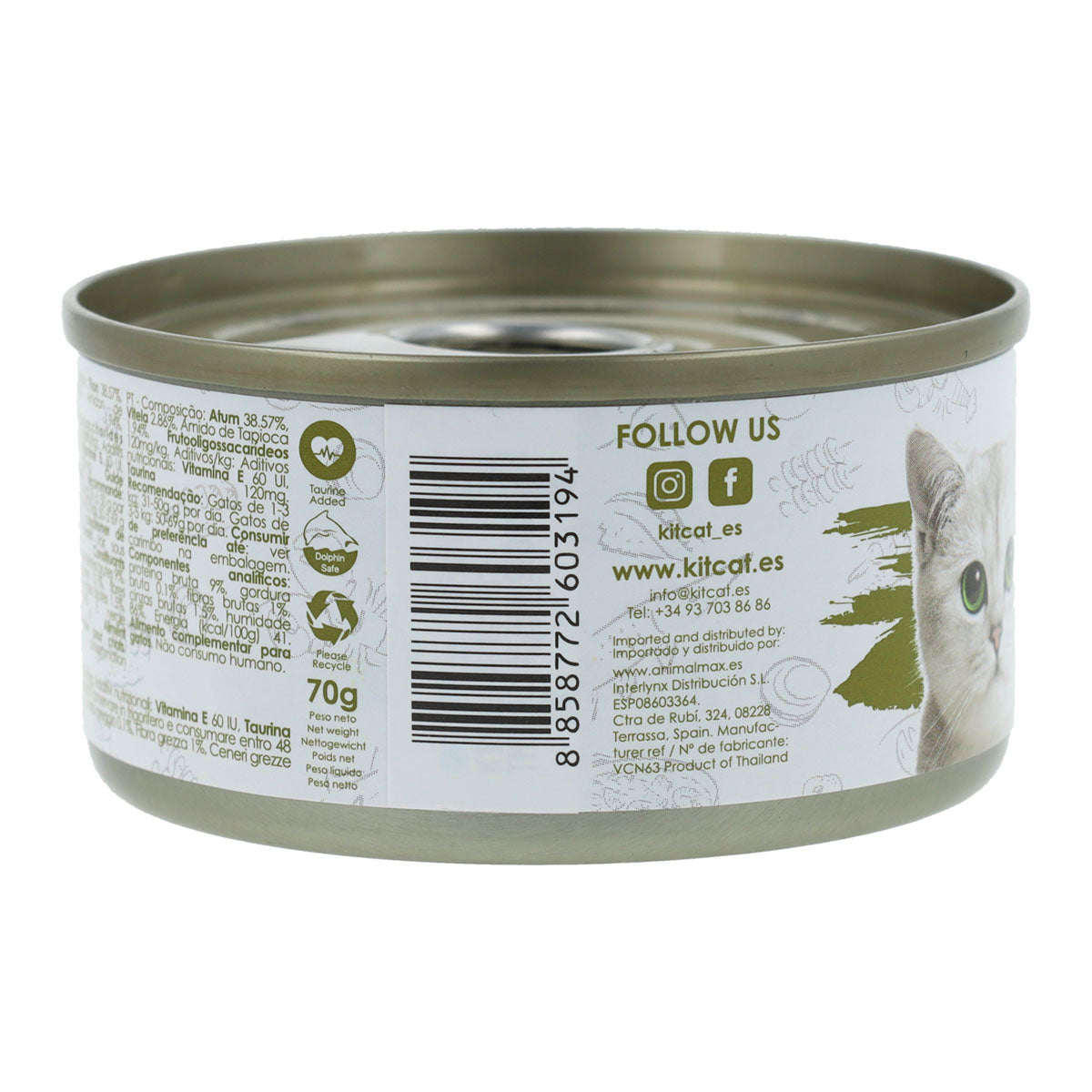 Kit Cat Canned Gravy - Atum e Carne 70g Ração húmida para gatos com molho
