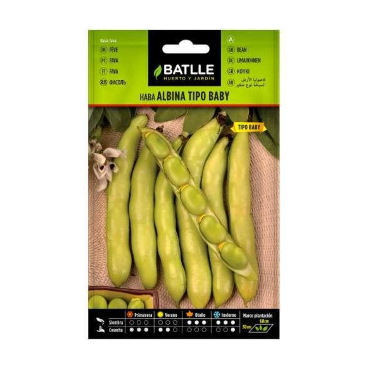 Sementes de feijão albino Batlle baby 50 g