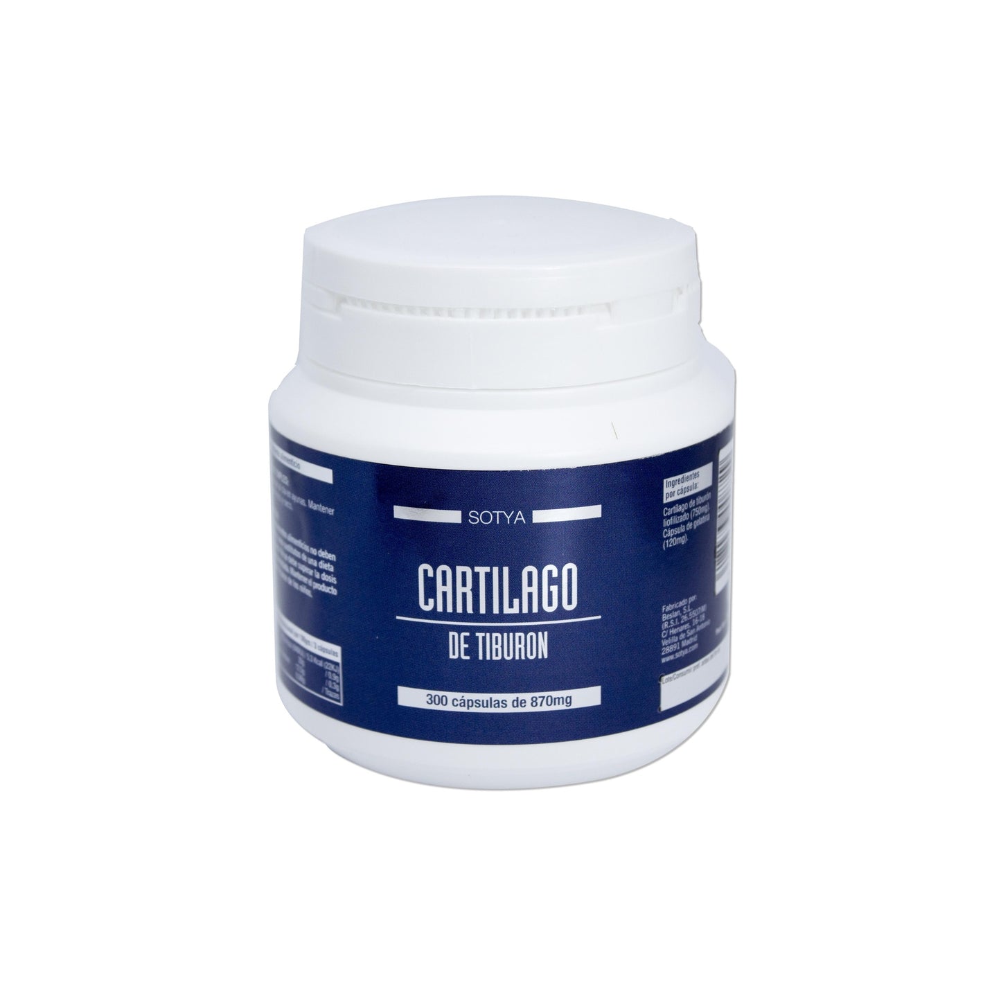 Cartilagem de Tubarão Sotya 870 mg 300 Cápsulas