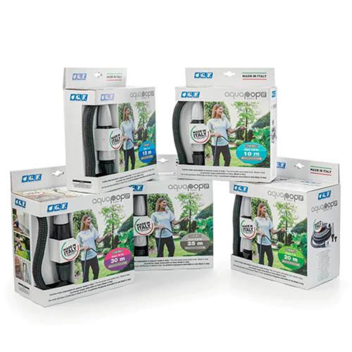 Mangueira de tecido auto-extensível Aquapop Easy Grey GF 20 m