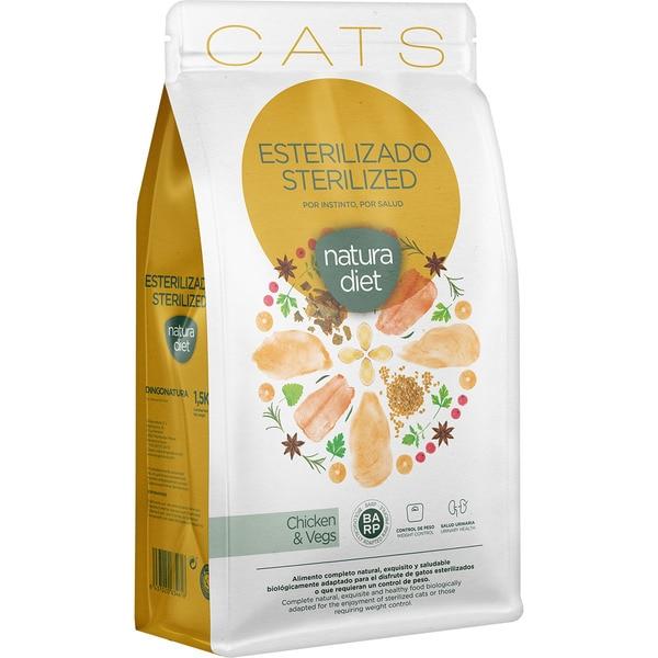 Natura Diet Cats Sterilized Chicken & Vegs Ração para gatos esterilizados 3 kg