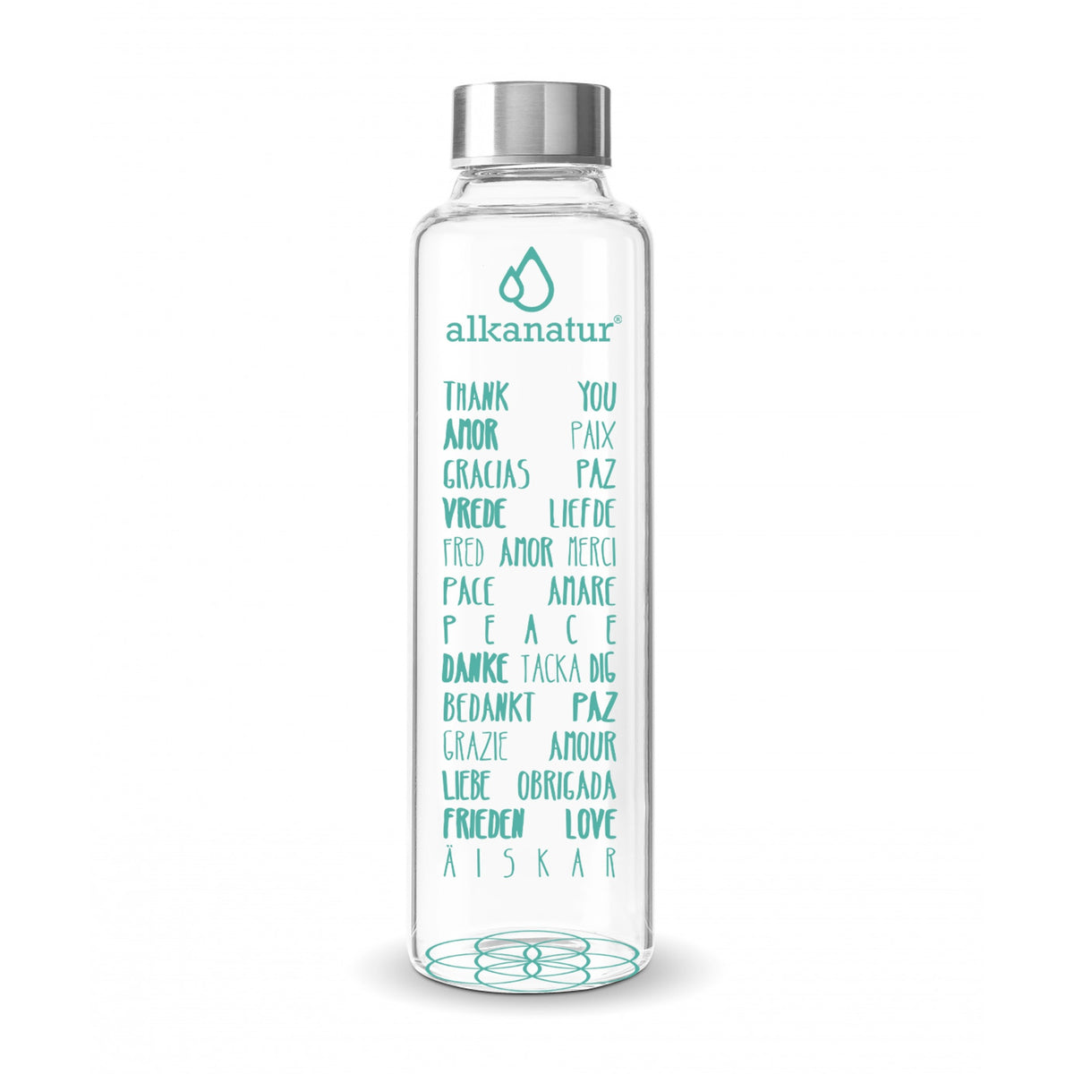 Botella Alkanatur de cristal borosilicato 500ml