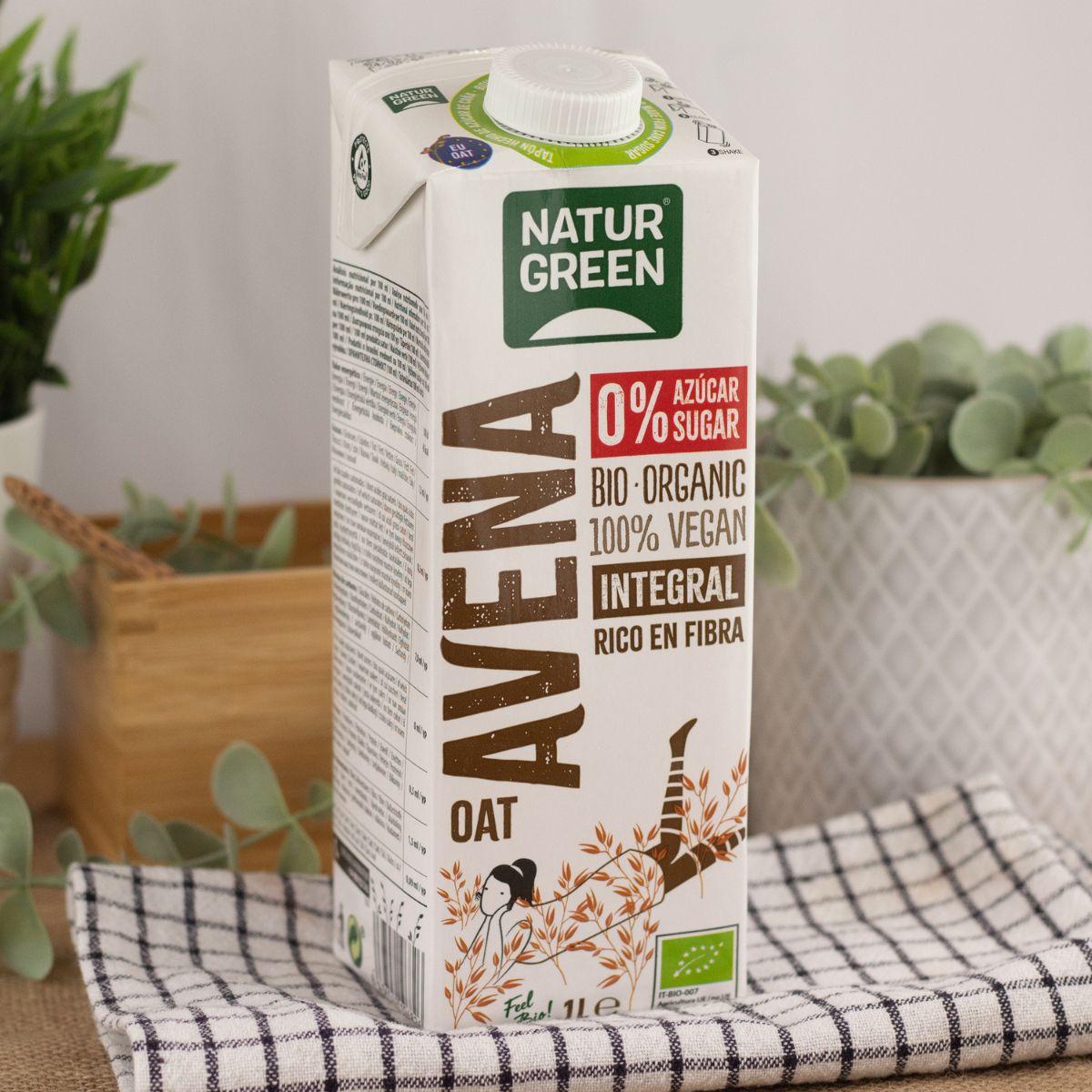 Bebida de Aveia Integral 0% Açúcares Bio NaturGreen 1 L