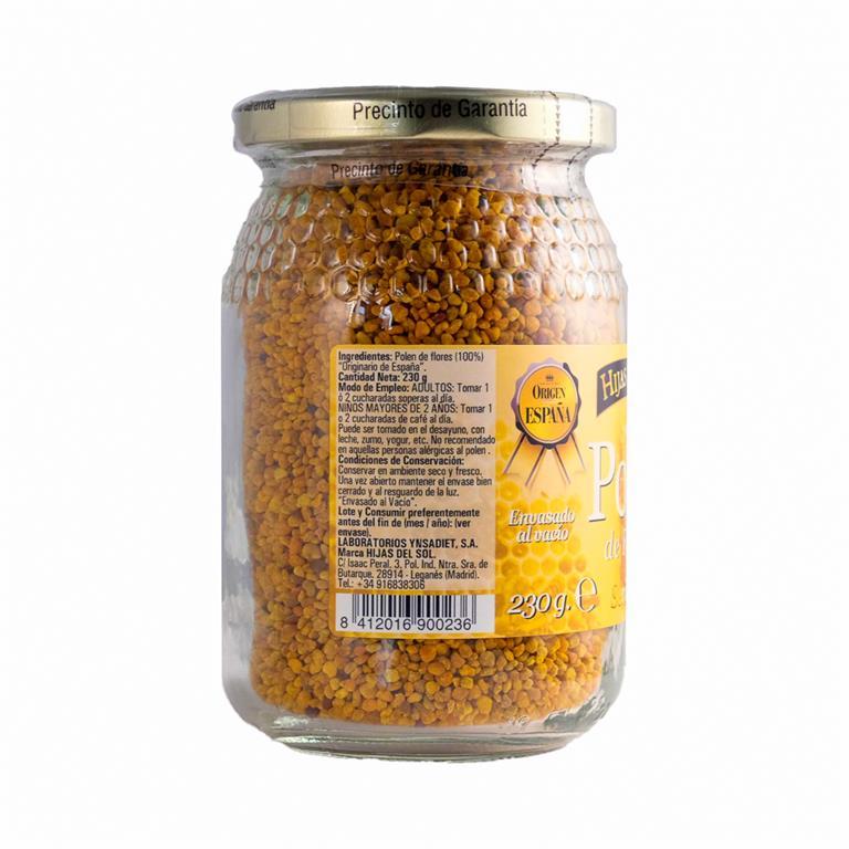 Pote de grãos de pólen 230 Gr Ynsadiet