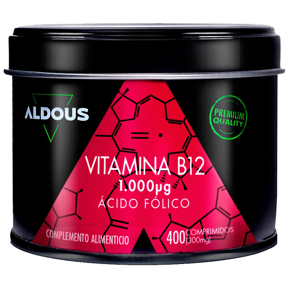 Vitamina B12 com Ácido Fólico Aldous 400 Comprimidos