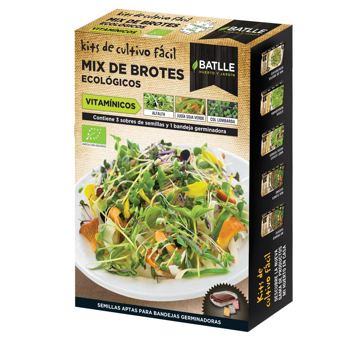 Mistura orgânica de vitaminas para rebentos Batlle com tabuleiro de germinação