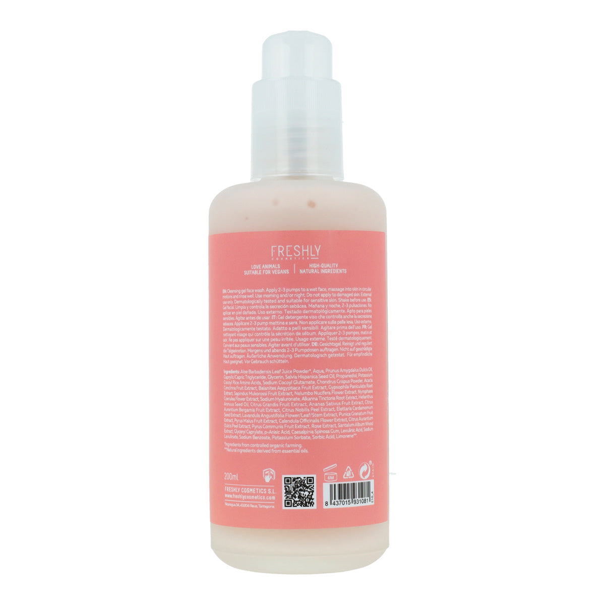 Limpador Facial Freshly de Quartzo Rosa 200ml