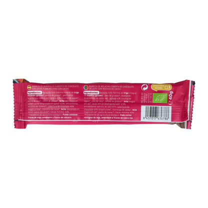 Barra de bolacha com cobertura de chocolate Smileat ECO 40g