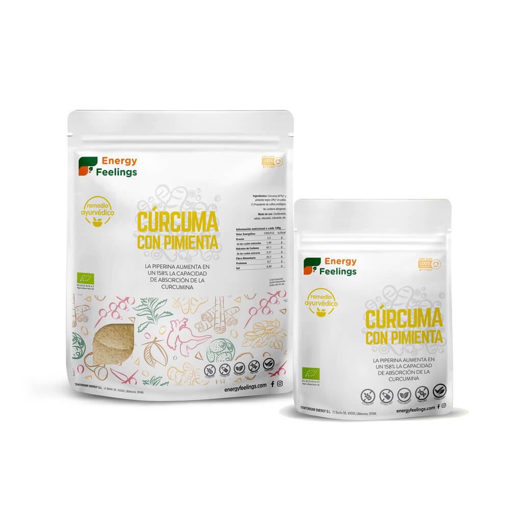 Embalagem de 2 Cúrcuma com Pimenta-do-Reino em Pó Eco Energy Feelings 200 g