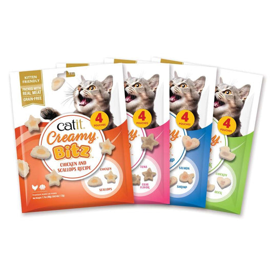 Snack cremoso para gatos Creamy Bitz pollo con vieiras 4 x 12 g Catit