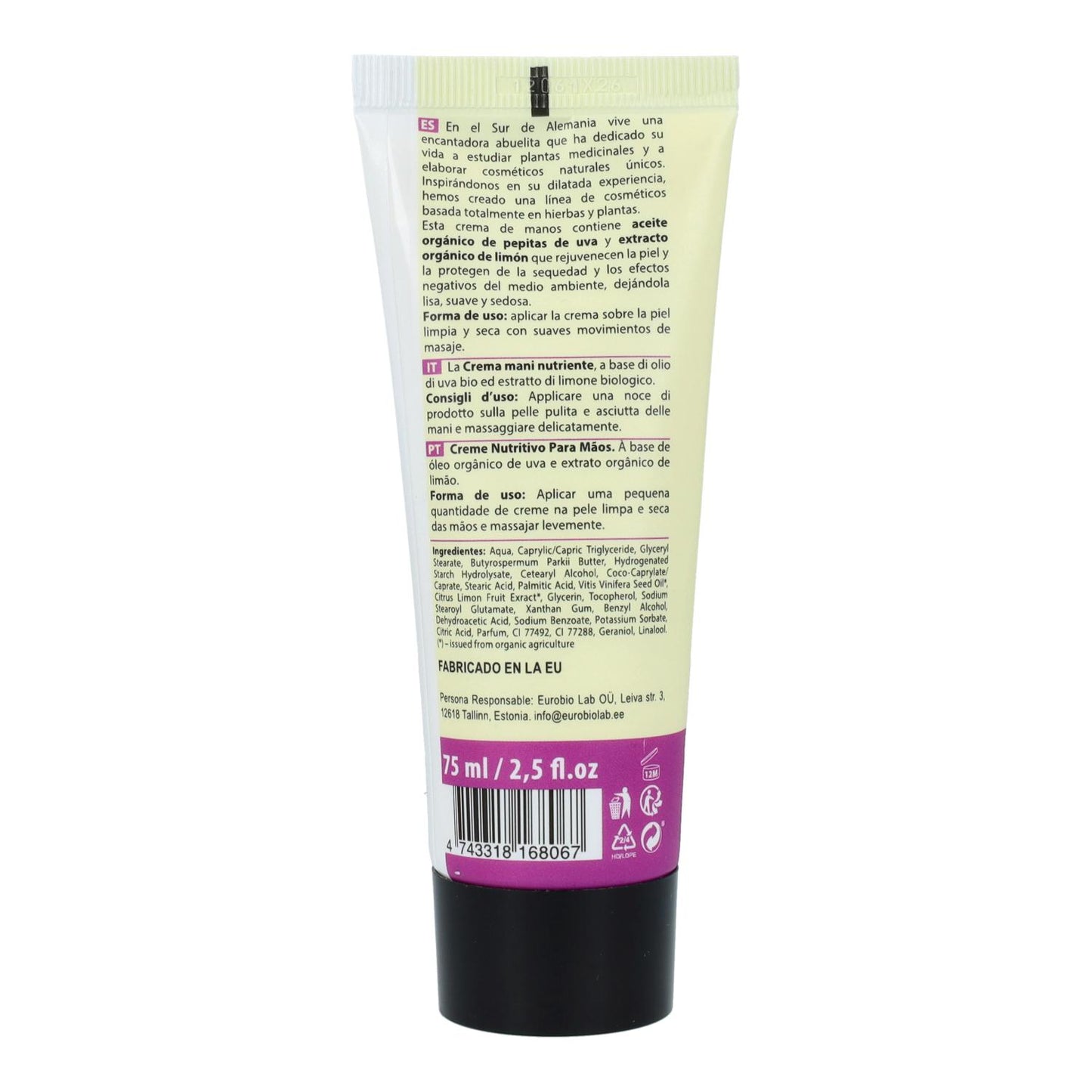 Creme Nutritivo de Mãos Oma Gertrude 75 ml