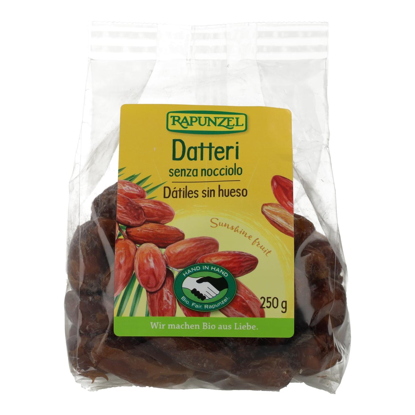 Tâmaras sem caroço biológicas Rapunzel 250 g