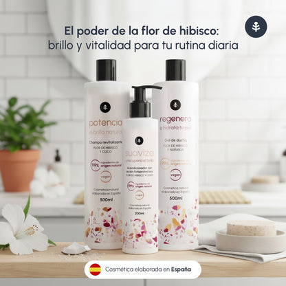 Condicionador Restaurador de Brilho com Flor de Hibisco e Coco Planeta Huerto 200 ml