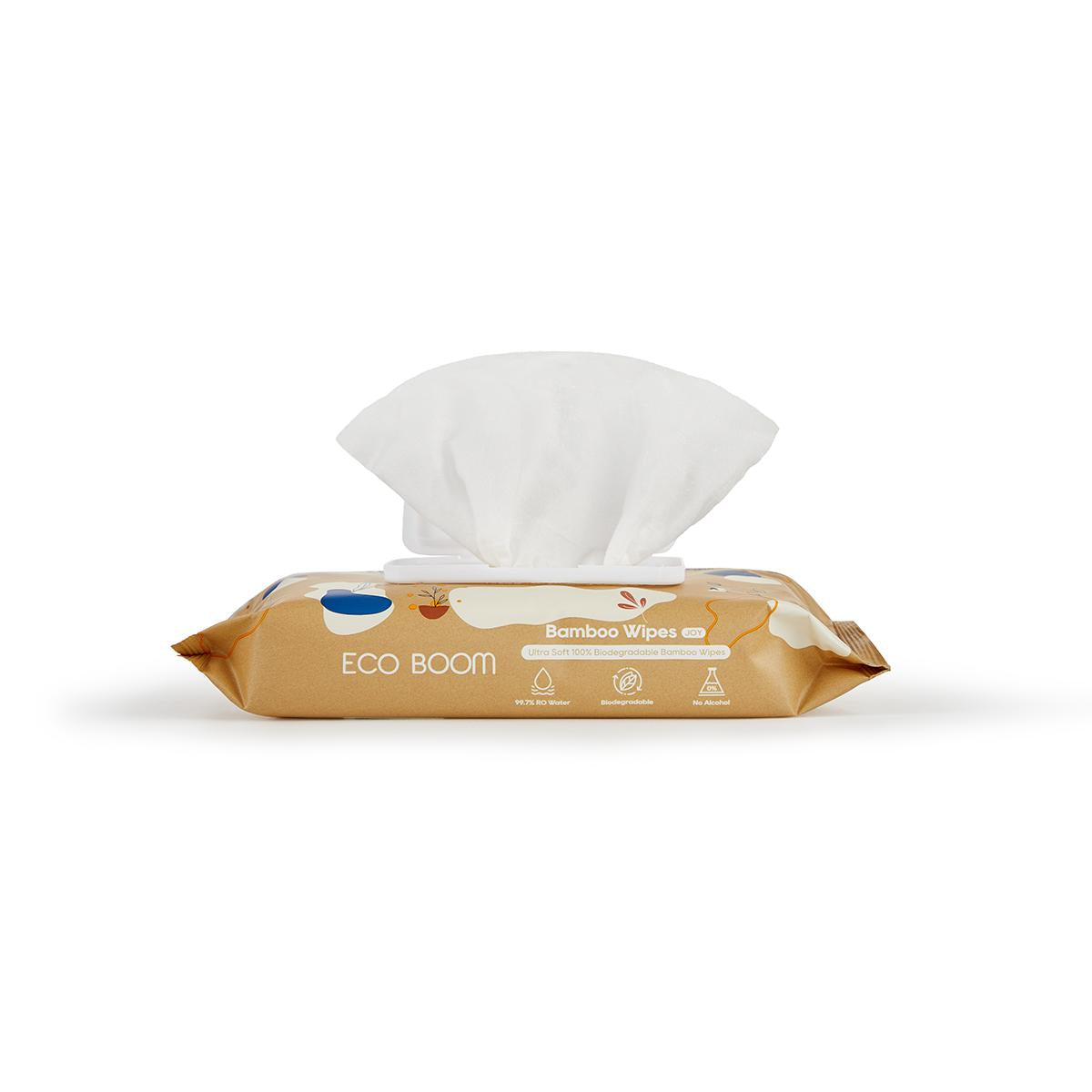 Toalhitas biodegradáveis ​​de bambu Ecoboom 60 unidades