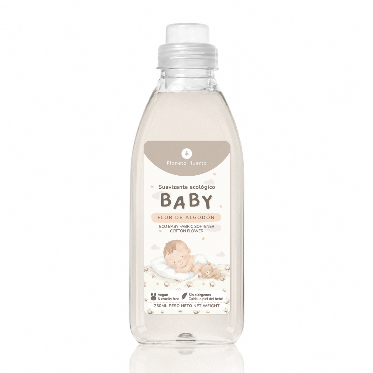 Baby Suavizante para ropa Flor de Algodón ECO Planeta Huerto 750 ml
