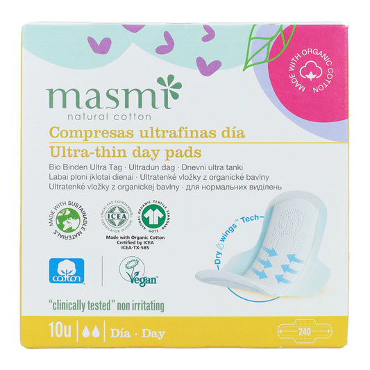 Fraldas Masmi 100% Algodão Ultra, 10 Unidades